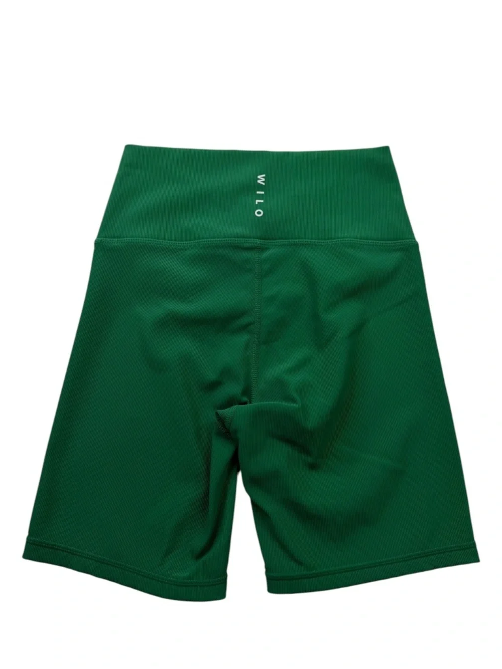 WILO Green Crossover High Waist Ribbed Biker Shorts Small